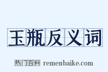 玉瓶反义词是什么意思的图片
